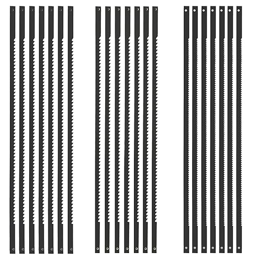 6-1/2Inch 15Tpi,18Tpi,24Tpi Scroll Saw Blade Pin End Replacement 21 Pack