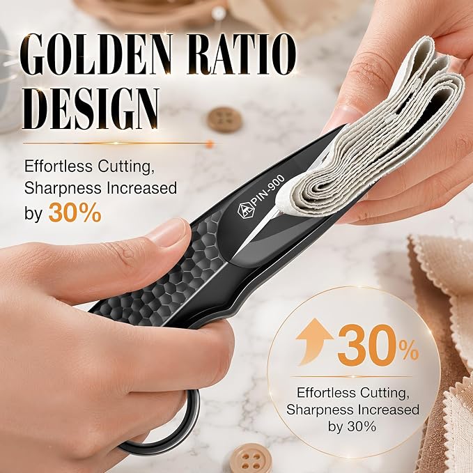 Premium Sewing Scissors, Sharp Precision Thread Snips - Image 5