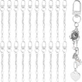 Hzopcw 20pcs Silver Keychain Making Kit, Key Ring Swivel Snap Hook Chains by Unknown