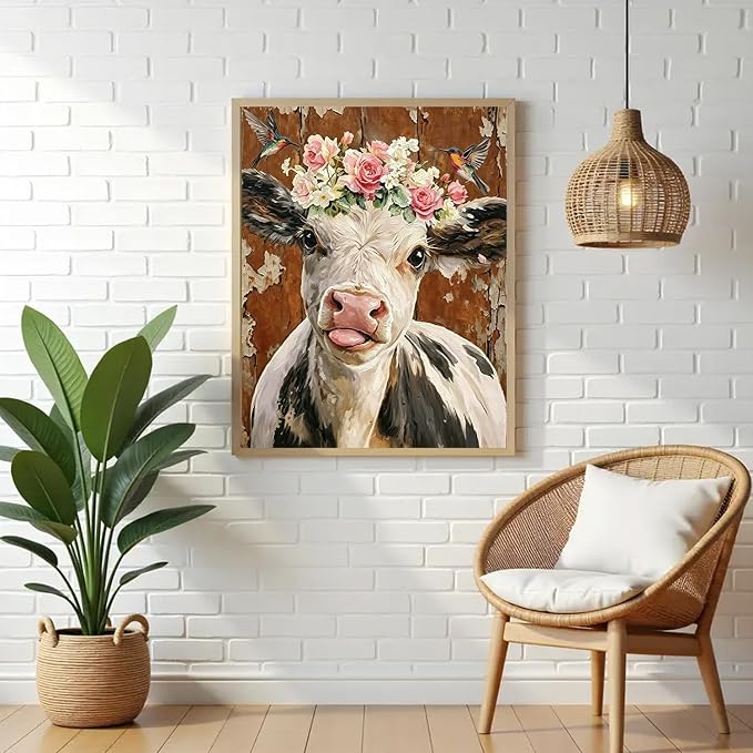 VeGuude Diamond Art Kits for Adults, Full Drill Highland Cow Diamond Art Kits - Image 7