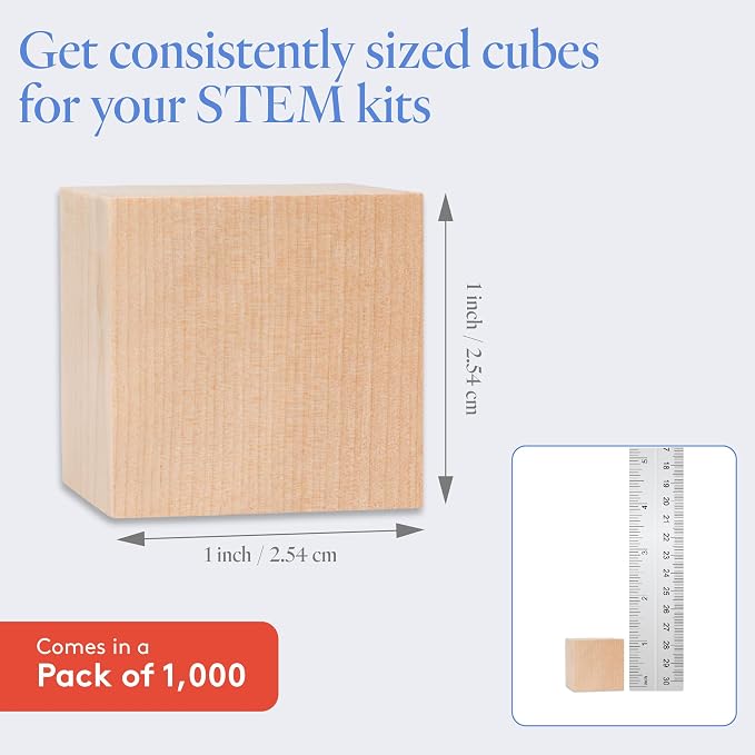 DIY Wood Cubes 1-inch, Wood Blocks - Image 4