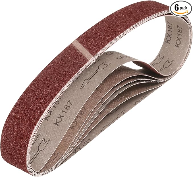 HARFINGTON 2 x 48 Inch Sanding Belts, 6 Pcs 40 Grit Aluminum Oxide Belt Sander Abrasive File Belt for Woodworking, Metal Polishing, Knife Sharpener
