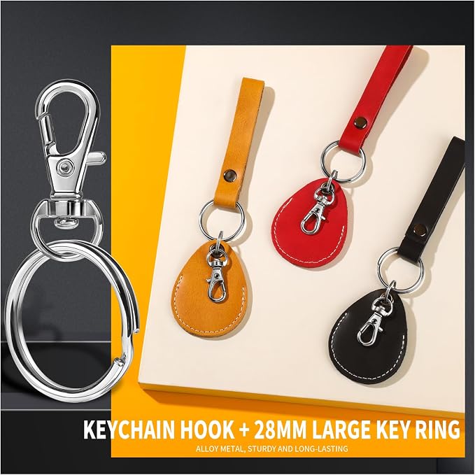 LEOBRO 145PCS Key Rings and Keychain Clips, Keychain Making Kit, Lobster Claw - Image 4