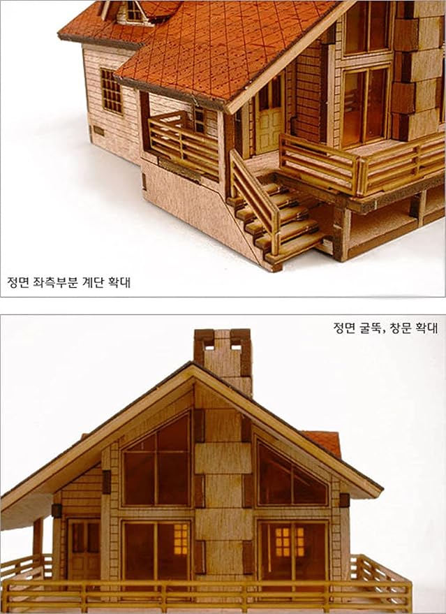 Desktop Wooden Model Kit Garden House A - Image 6