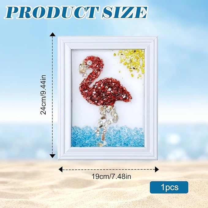 CIYOJA Sea Glass Stained Glass Kit – Flame Bird Resin Art Mosaic Kit - Image 7