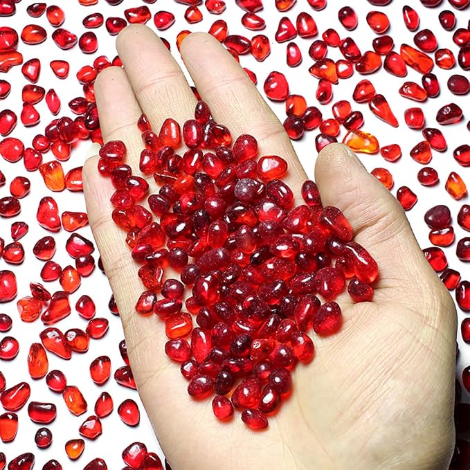 WAYBER Glass Stones, 1Lb/460g Irregular Sea Glass Pebbles Non-Toxic Artificial - Image 5