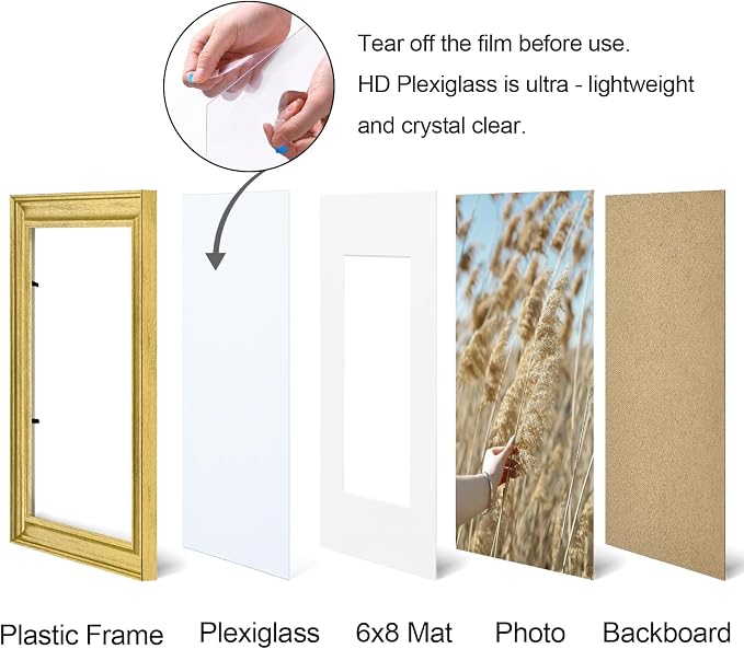 Vittanly 8.5x11 Picture Frames Set of 2, Ornate Vintage Photo Frame - Image 7