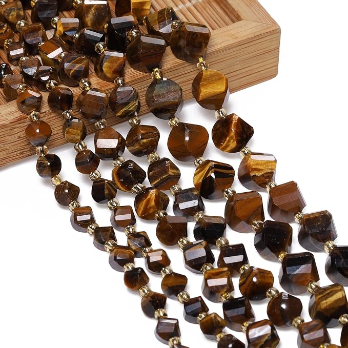 42pcs Natural Tiger's Eyes Stone Beads - Image 3