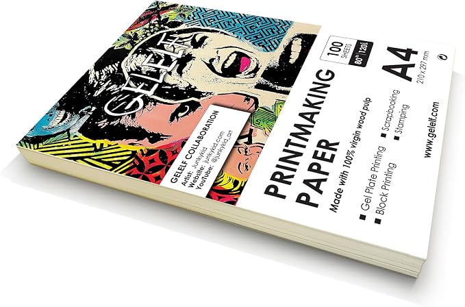 Printmaking Paper for Practice, International A4 Gel Plate Printmaking - Image 2