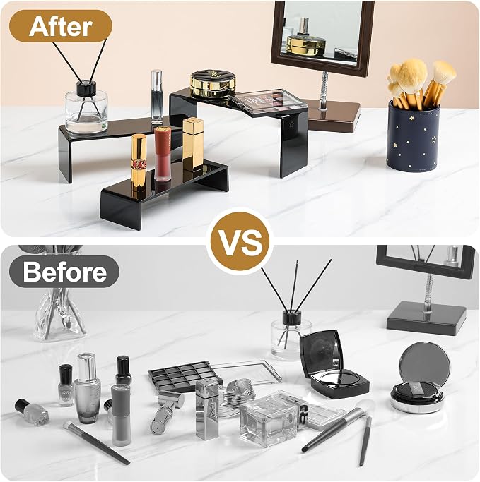 ANDGOO 6 Pcs Acrylic Display Risers, 2 Set Rectangular Display Stands, Acrylic - Image 5