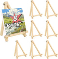 8 Pack 9 Inch Easel for Painting, Wooden Easel Stand for Sign Table Top Small by WSICSE