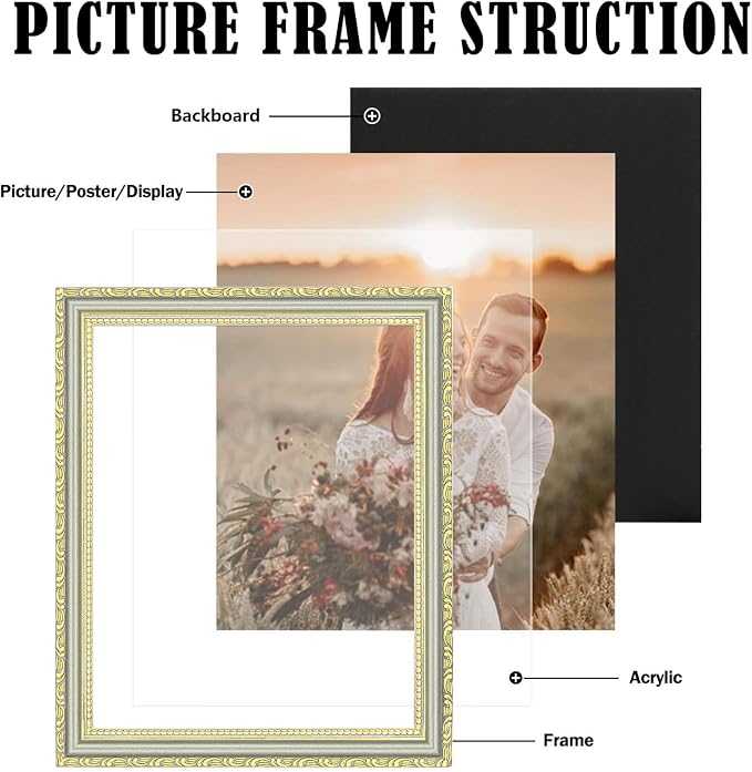 5×7 Picture Frame Gold - Image 3