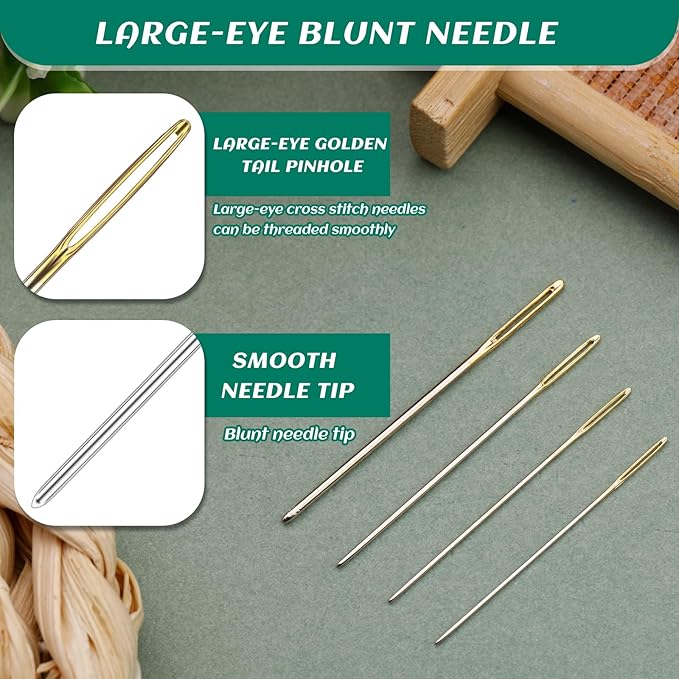 Fteven 30PCS Cross Stitch Needles, Size 26 Stainless Steel Embroidery Needles - Image 3