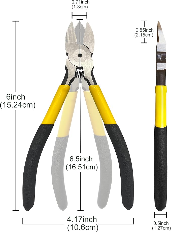 Wire Cutters 10 Pack, 6.5 inch, BOOSDEN Flush Cutters, Spring Loaded Cutting - Image 2