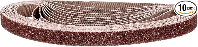1/2 x 18 Inch Sanding Belt, 10 Pcs 60 Grit Knife Sharpener Belts Work Sharpening for Belt Sander Knife Carving Tool Metal Working