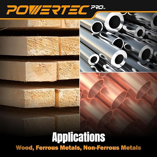POWERTEC PRO 50PK, 5 Inch Sanding Discs Hook and Loop, 40 Grit, Ceramic Orbital Sander Sandpaper for 5 & 8 Hole Random Orbital Sanders - Automotive, Paint, Metal, Woodworking (45304C-50)