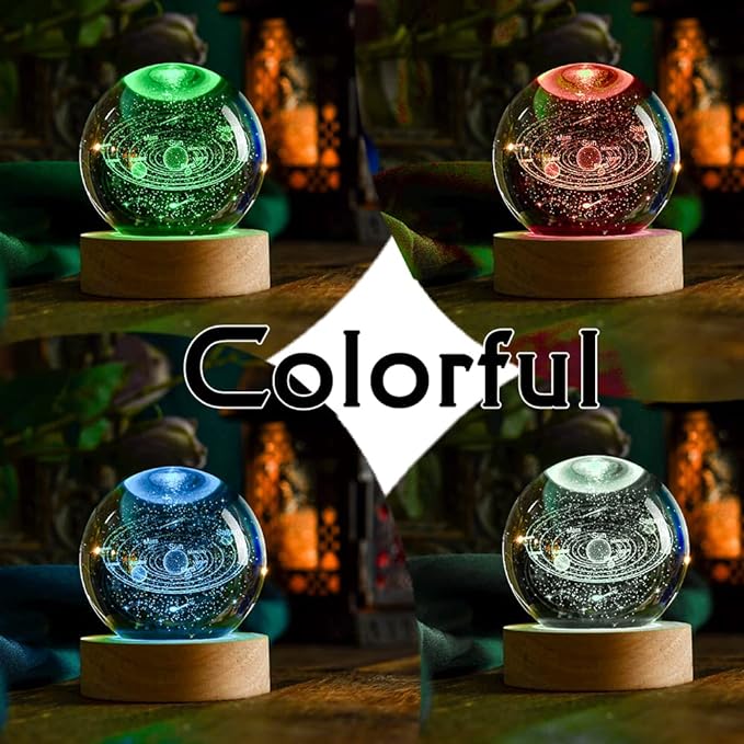 IFOLAINA 3D Solar System Crystal Ball 60mm Universe Gifts - Image 6