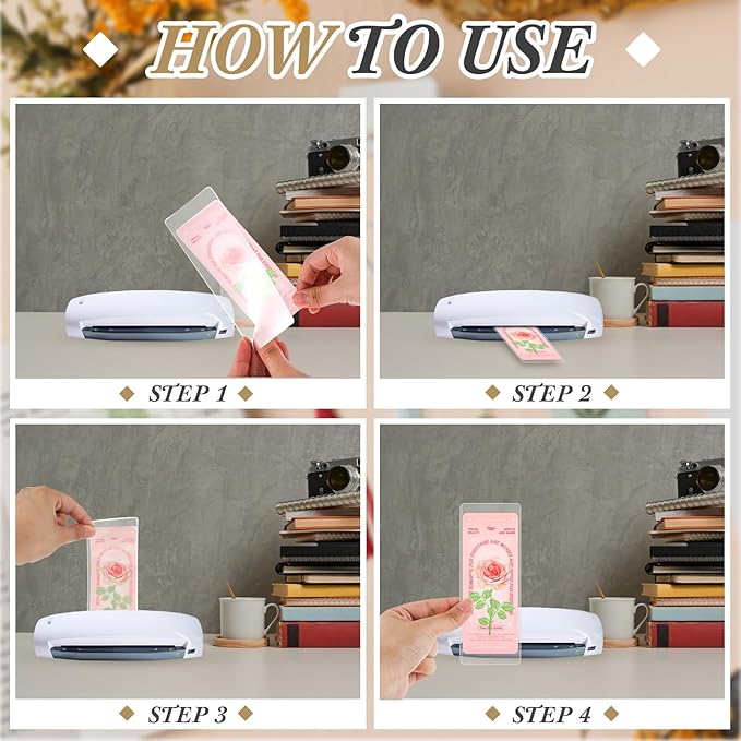 Fuyoooo 101 Pcs DIY Bookmark Making Kit Bookmark Laminating Pouches 5 Mil Hot - Image 4