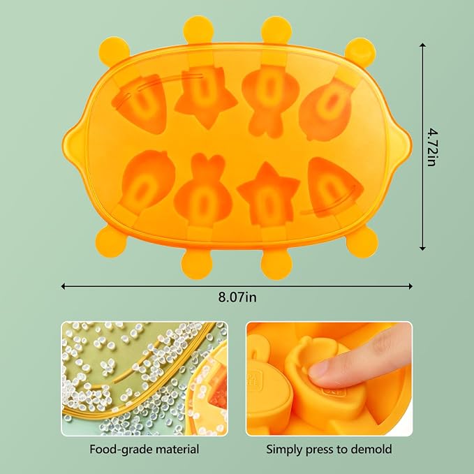 Silicone Popsicle Mold, Cute Dinosaur Popsicle Silicone Molds - Image 5