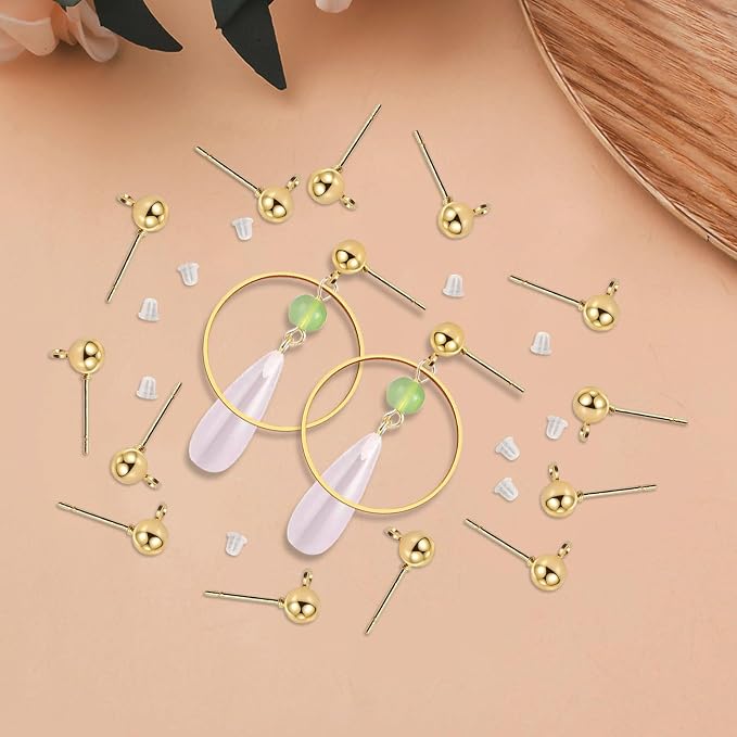 320Pcs Ball Post Earring Studs Set - Image 3