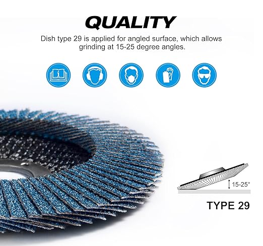 S SATC 20PCS Flap Discs 4 1/2 for Angle Grinder High Performance Grinder Flap Disc 80Grit Type 29