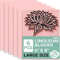 Rubber Linoleum Blocks for Printmaking: 6Pcs 6" x 8" Stamp Carving Kit by YourTrustedCompanionontheCarvingJourney