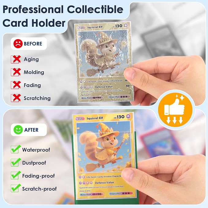 Kitoyz 500 Pcs Card Sleeves for Trading Card, Matte Card Sleeves Deck Card - Image 5