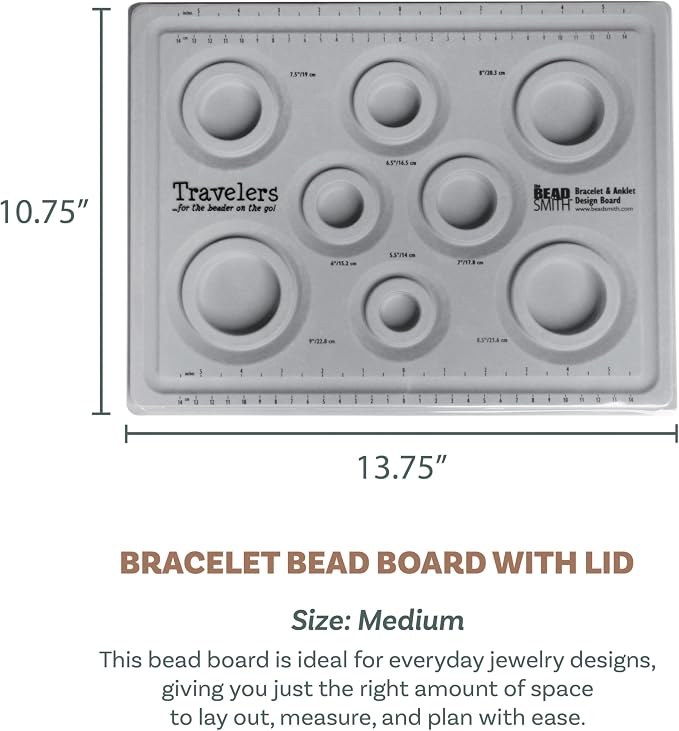 The Beadsmith Elements Bracelet & Anklet Design Bead Board –13.75 x 10.75 x 1 - Image 3