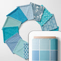 Cotton Satin Patchwork Fabric Panel – 35 Designs, 20×20 cm Squares, Single by FabricsTown