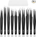 10Pcs Precision Tweezers Set, Upgraded Anti-Static Stainless Steel Tweezers by Unknown