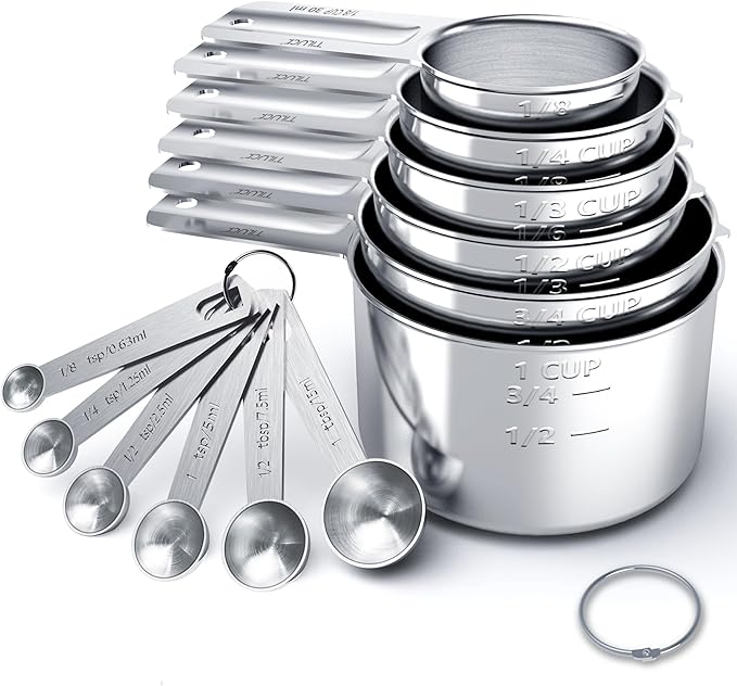 TILUCK Stainless Steel Measuring Cups & Spoons Set, Cups and Spoons, Kitchen by TILUCKBringsGoodLuck