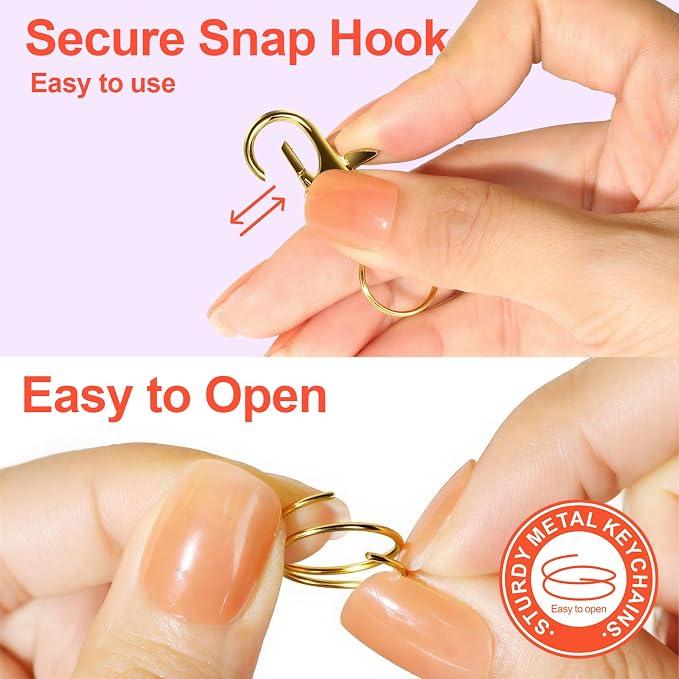 LEOBRO 100PCS Lobster Claw Clasps and Key Rings, Jewelry Making, Art Crafts - Image 7