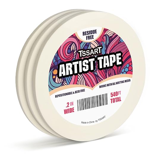 3 Pack White Artist Tape by TSSARTtape
