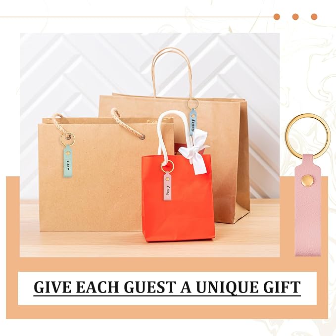Wavyknot 300 Pcs PU Leather Keychain Blanks Bulk Laser Engraving Blanks - Image 6