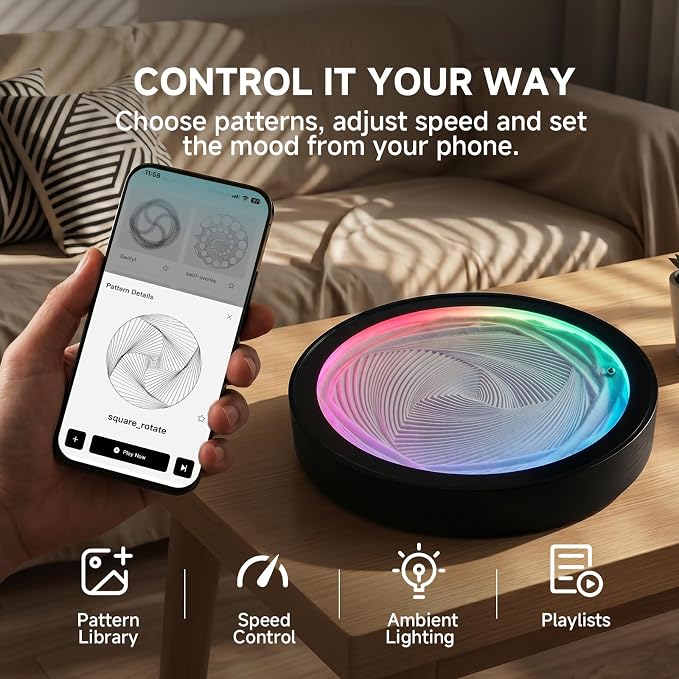 Moving Sand Art – App-Controlled Kinetic Device Zen Garden Automatic Sandscape - Image 3