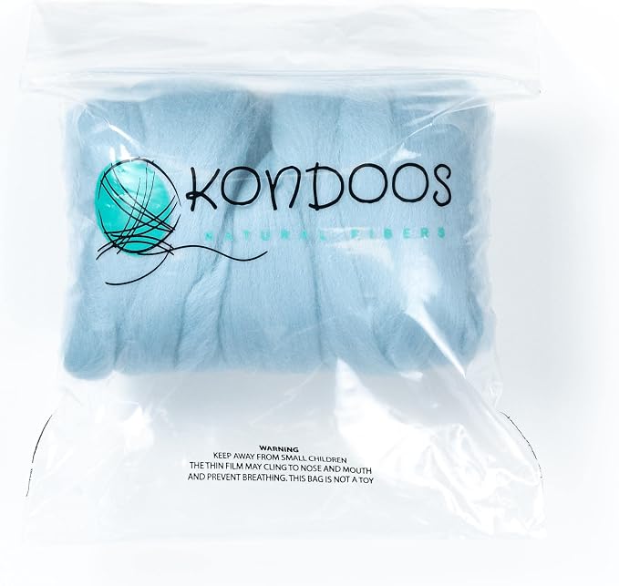 Colored Natural Wool roving, 8 OZ. Best Wool - Image 4