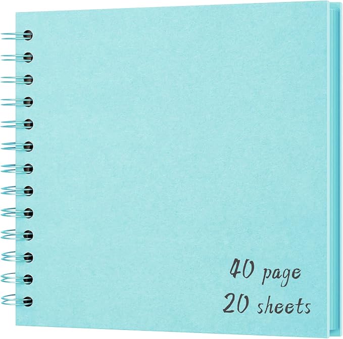 DIY Scrapbook Album 7x7 Inch, Hardcover Kraft Paper Scrap Book Photo Album by Sprsthai