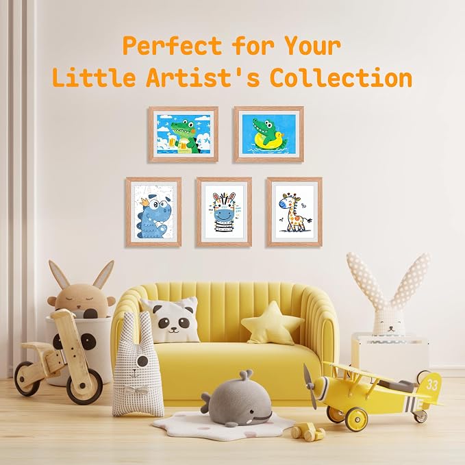 8 Pack Kids Artwork Frames Changeable 8.5 x 11 Inch Children Art Projects - Image 7
