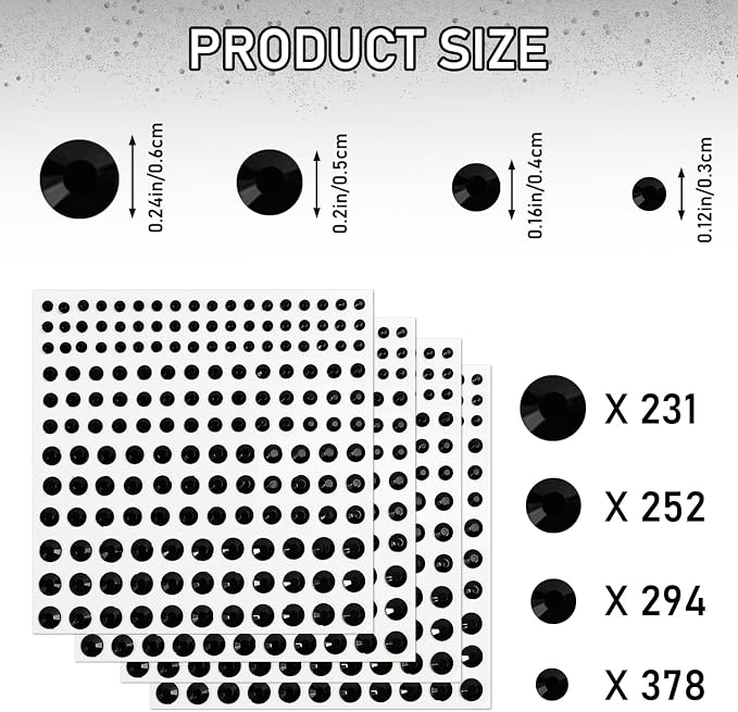 1155pcs Gemstone Stickers - Image 2