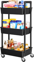 Pipishell 3 Tier Rolling Cart Organizer, Plastic Rolling Cart by Pipishell