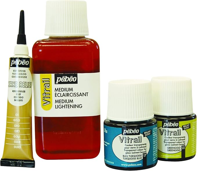 Pebeo Vitrail, Cerne Relief Dimensional Paint, 37 ml Tube - Image 6