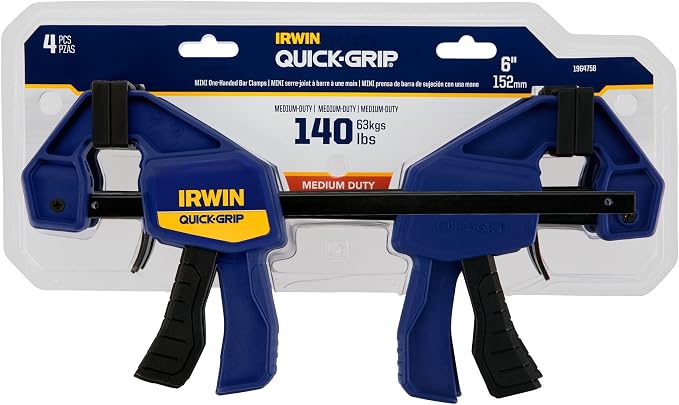 IRWIN Quick-Grip 1964758 One-Handed Mini Bar Clamp 4 Pack - Image 7