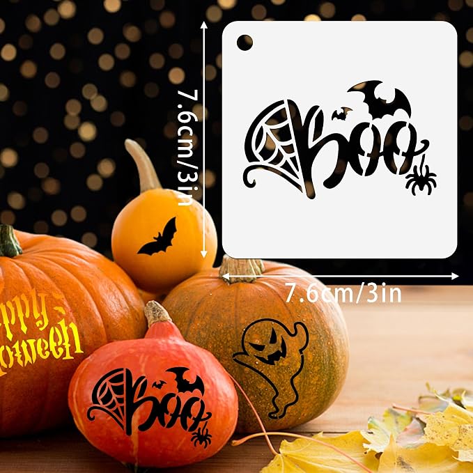 Augshy 56 Pack Small Halloween Pumpkin Stencils - Image 2