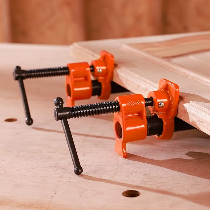 PONY 2-Pack 52 Wood Gluing Pipe Clamp Fixture for 1/2 Inch Black Pipe