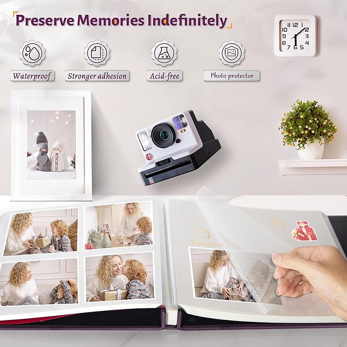 Artfeel Photo Album Self Adhesive Scrapbook, 120 Pages Large Photo Book - Image 2