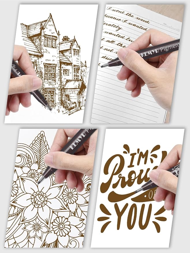 KEMYR 10 Micro Fine liner Drawing Art Pens Calligraphy Pens: 0.05mm-1.0mm Size - Image 5