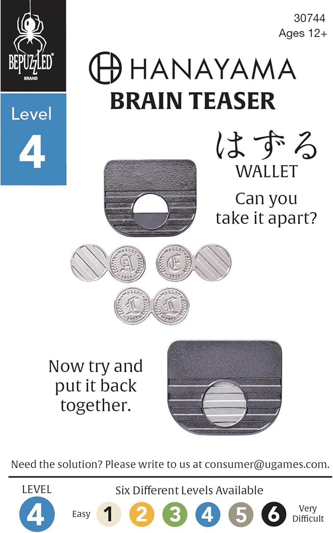 Coin Hanayama Puzzle Level 4 | Cast Metal Brainteaser, Japanese Design - Image 8