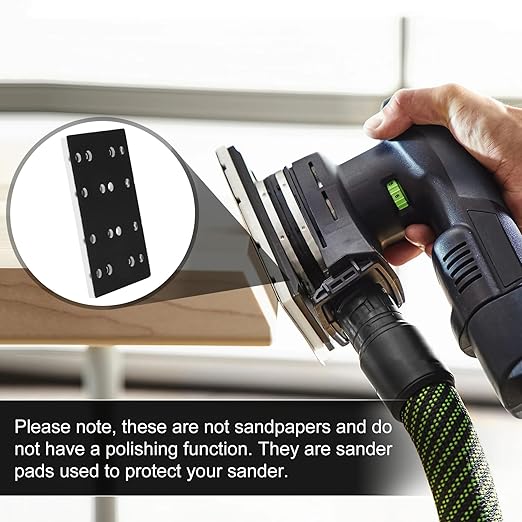 3-Pack 489252 RTS 400 Replacement StickFix Sanding Pad for festool 80mm X 130mm (3 5/32 x 5 1/4 in) Soft 12 Holes Compatible with festool RTS 400 REQ-Plus RS 400 Random Orbit Sanders