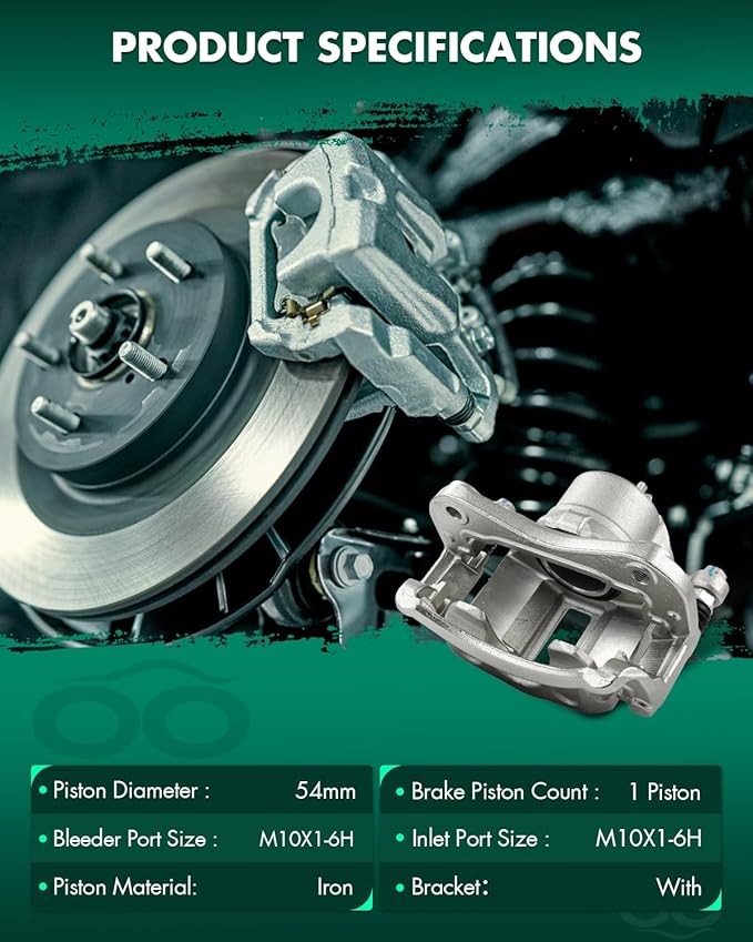 SCITOO 19B2848 19B2849 Front Left & Right Disc Brake Calipers Assembly w/Bracket For Hyundai For Elantra 2002-2005