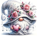 Gnome Cross Stitch Kits for Adults Beginner, Flower Counted Cross Stitch Kits by Unknown